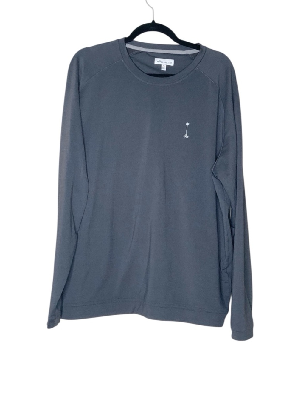 Peter Millar Men's Long-Sleeve Crewneck in Charcoal. XL - Picture 1 of 3